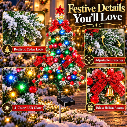 Last Day Promotion! 🔥 Solar Cedar Christmas Tree Lights| Festive Outdoor Holiday Decor ✅️