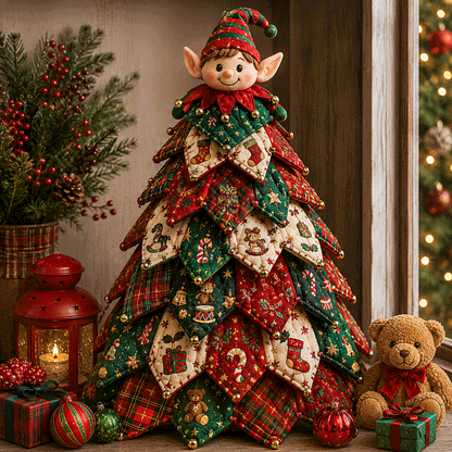🦌 Classic Reindeer DIY Quilted Christmas Tree Kit