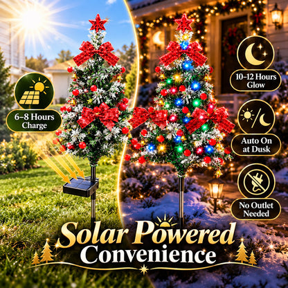 Last Day Promotion! 🔥 Solar Cedar Christmas Tree Lights| Festive Outdoor Holiday Decor ✅️