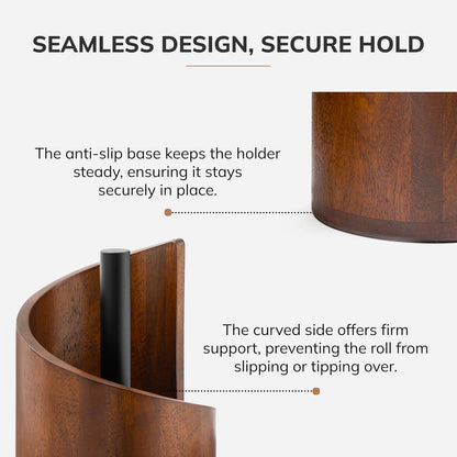 Anji Mountain Wooden Paper Towel Holder with Metal Stand