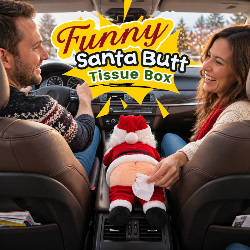 🎅 Funny Santa Butt Tissue Box