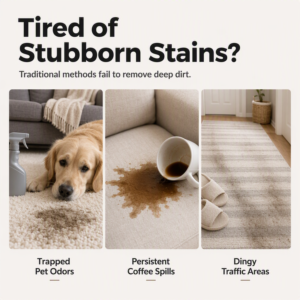 📢📢50% OFF!!🧼✨ Deep-cleaning carpet spray – removes stubborn stains and neutralizes odors instantly!