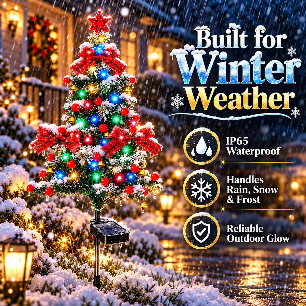 Last Day Promotion! 🔥 Solar Cedar Christmas Tree Lights| Festive Outdoor Holiday Decor ✅️