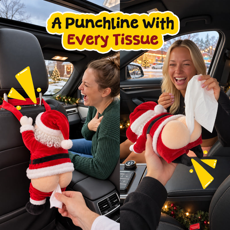 🎅 Funny Santa Butt Tissue Box