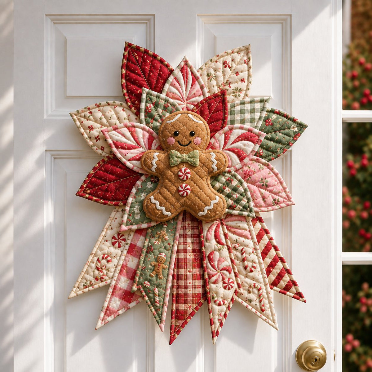 Holly Reindeer Delight - Oversized Christmas Character Quilted Door Hanger Sewing Kit