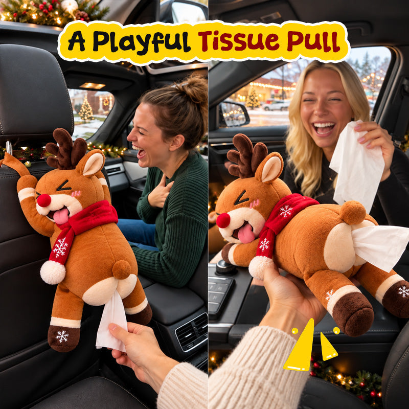 Funny Christmas Reindeer Tissue Holder