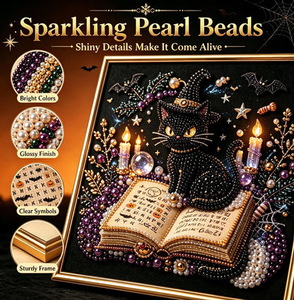 🔥 LAST DAY 49% OFF – 🖤 Premium 3D Pearl Dark Gothic Diamond Painting Art Kit | Luxury Flocked Canvas with Scratch-Resistant Non-Fading Pearl Beads DIY Dark Academia Decor 💀🕯️✨