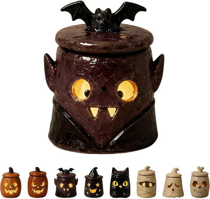 Cozy Monster Tealight Lantern, Handmade Resin Candle Holder