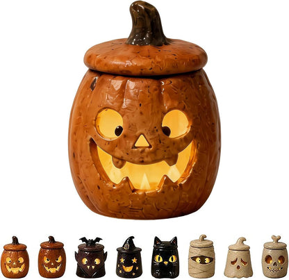 Cozy Monster Tealight Lantern, Handmade Resin Candle Holder