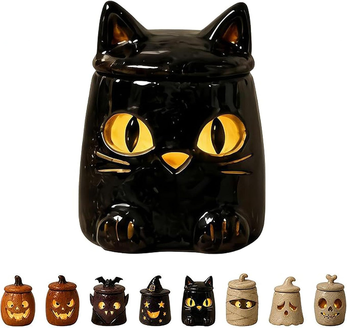 Cozy Monster Tealight Lantern, Handmade Resin Candle Holder
