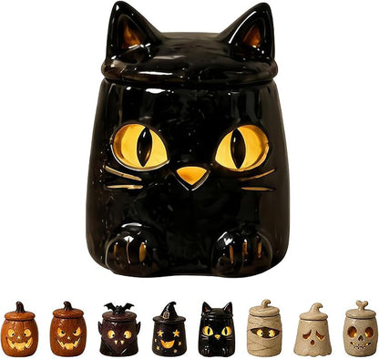 Cozy Monster Tealight Lantern, Handmade Resin Candle Holder