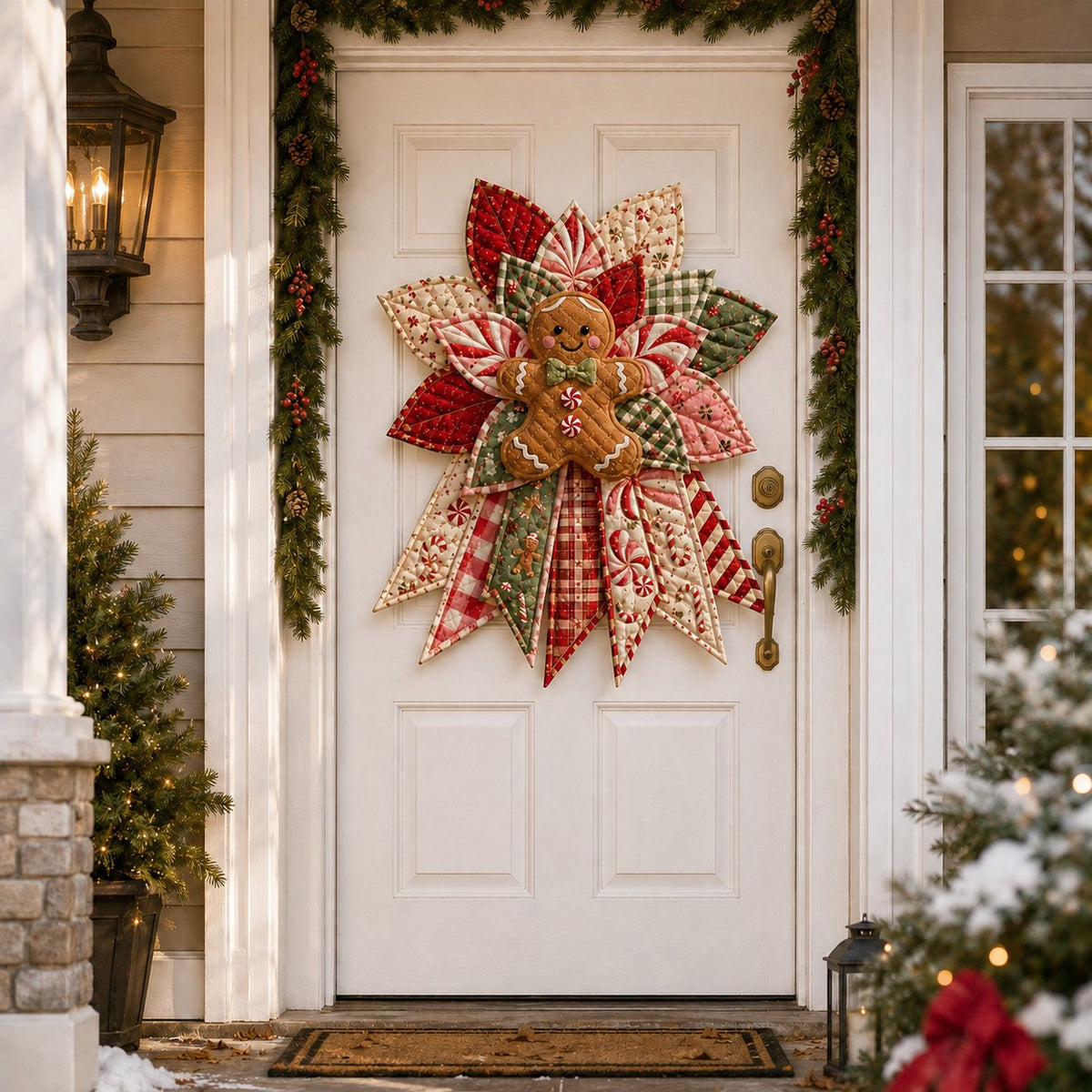 Frosty Snowman Wishes - Oversized Christmas Character Quilted Door Hanger Sewing Kit