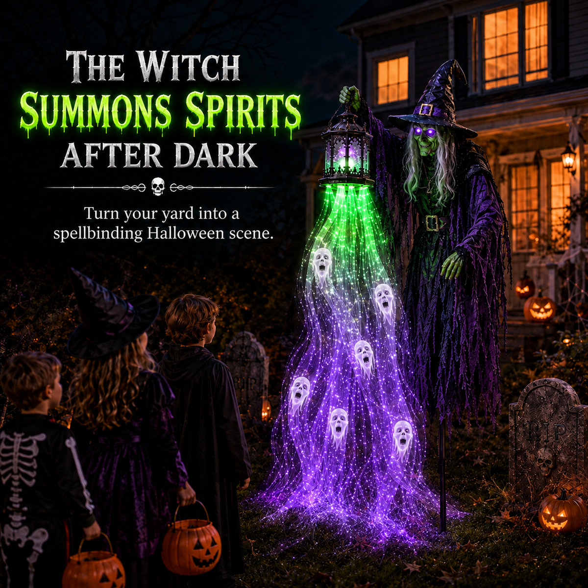 🎃 Today Only: 49% OFF 💀Animated Halloween Soul Harvester Garden Light Collection