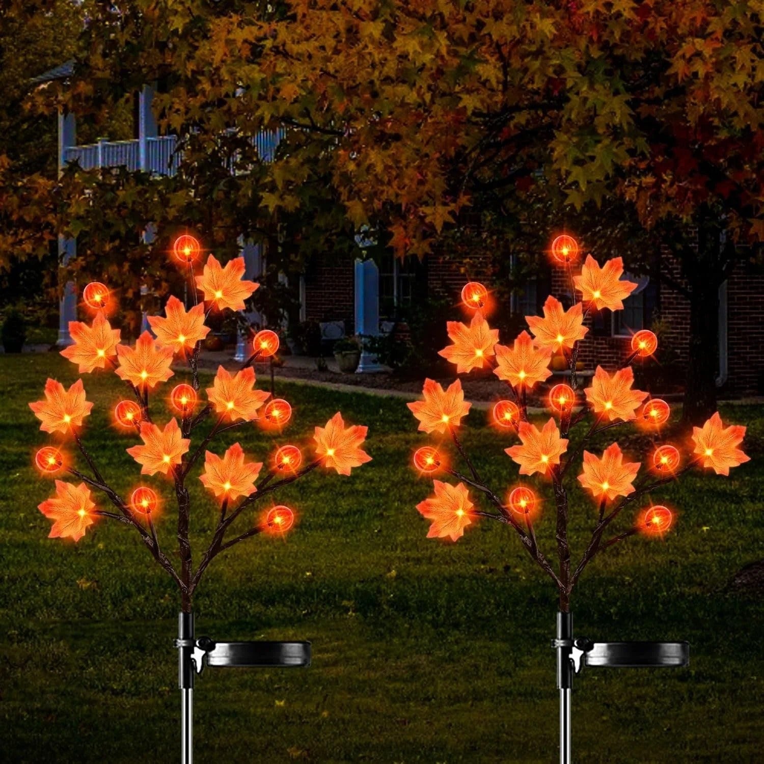 Maple Leaf Pumpkin Lantern