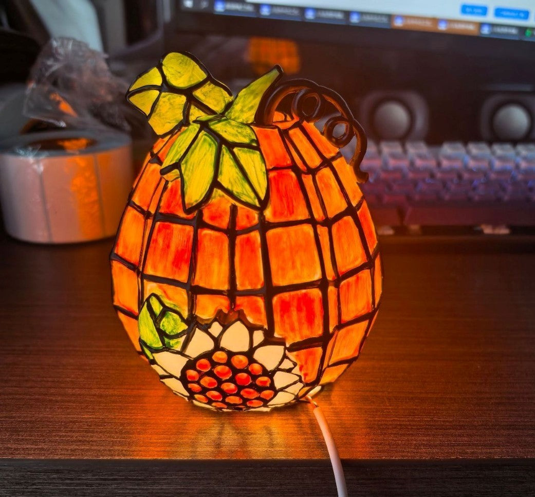Pumpkin with leaves