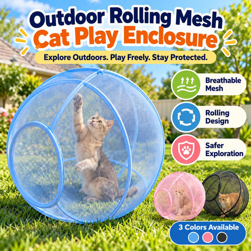 🐱🌿 Outdoor Cat Mesh Play Ball — Safe Outdoor Fun for Your Furry Friend! ☀️✨