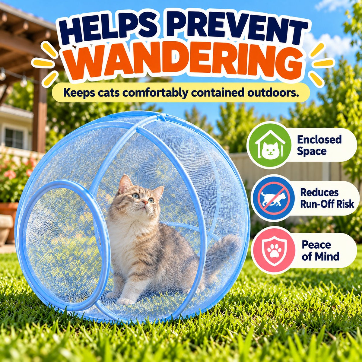 🐱🌿 Outdoor Cat Mesh Play Ball — Safe Outdoor Fun for Your Furry Friend! ☀️✨