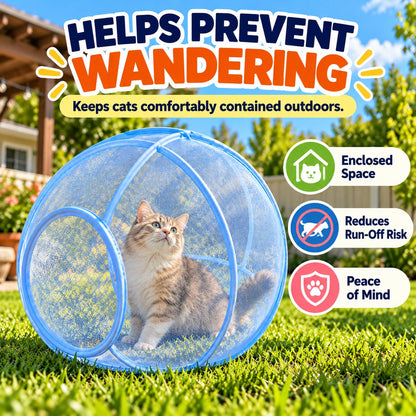 🐱🌿 Outdoor Cat Mesh Play Ball — Safe Outdoor Fun for Your Furry Friend! ☀️✨