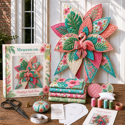 Peacock - Handmade Quilted Door Bow DIY Sewing Kit