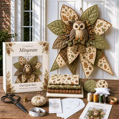 Owl - Handmade Quilted Door Bow DIY Sewing Kit