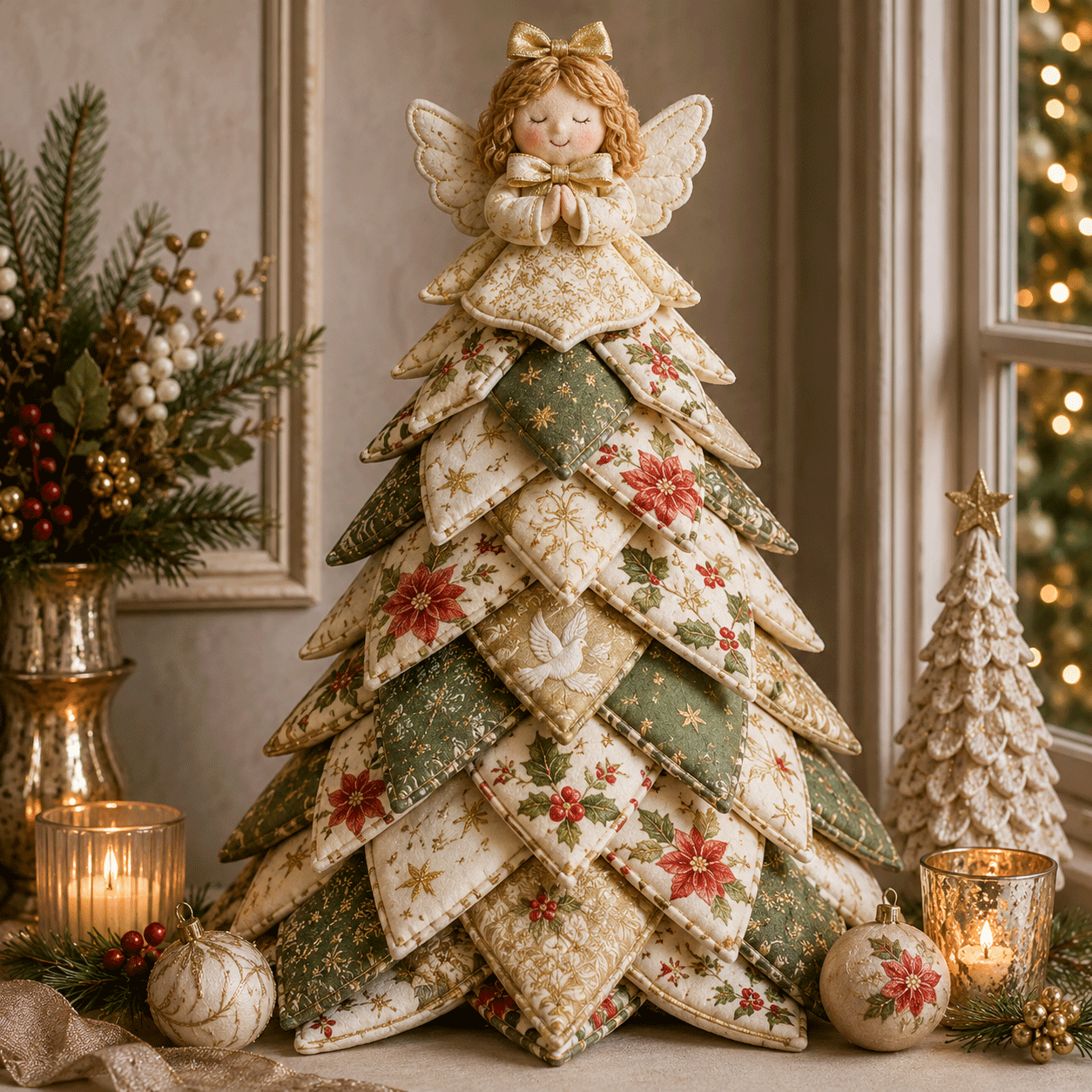 🦌 Classic Reindeer DIY Quilted Christmas Tree Kit