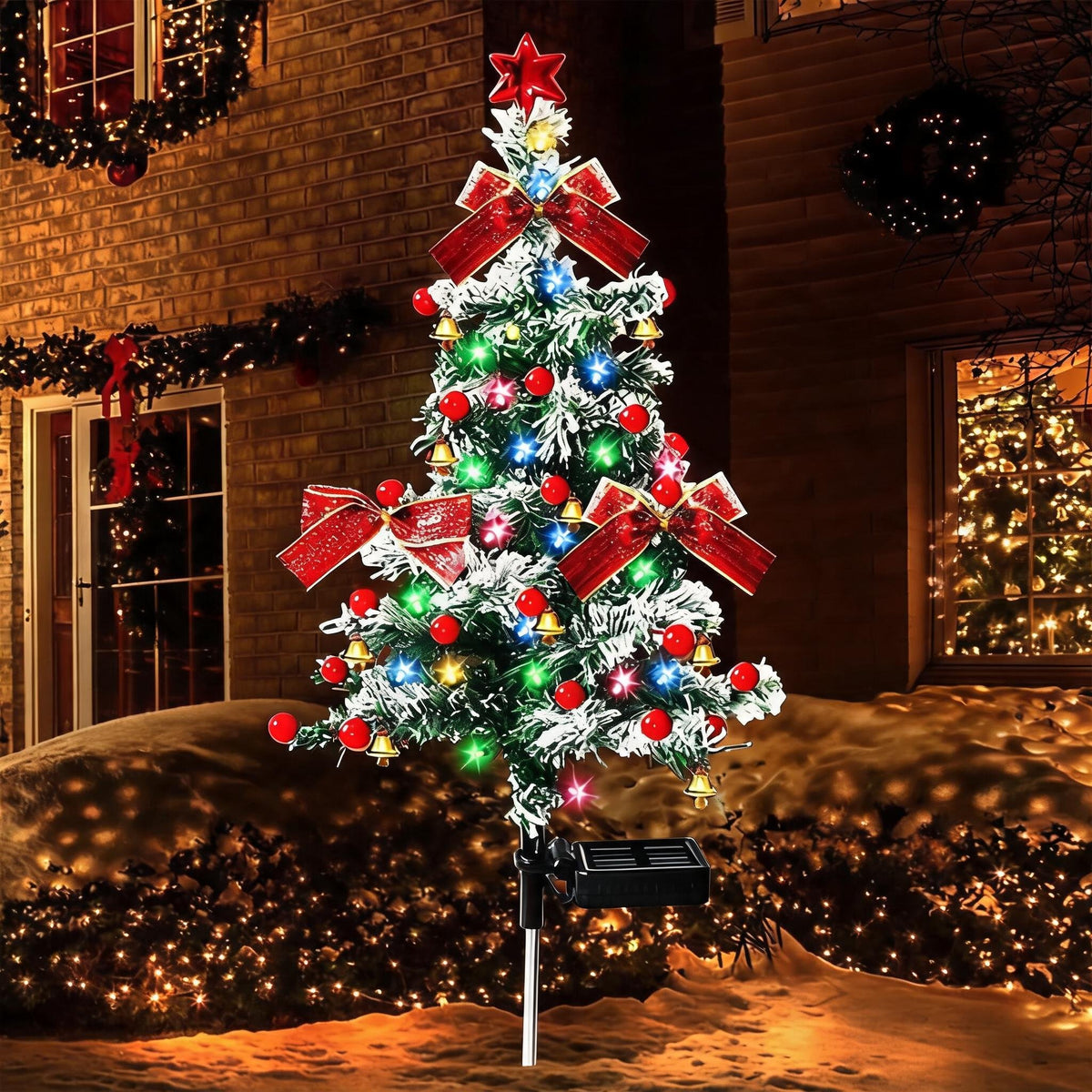Last Day Promotion! 🔥 Solar Cedar Christmas Tree Lights| Festive Outdoor Holiday Decor ✅️