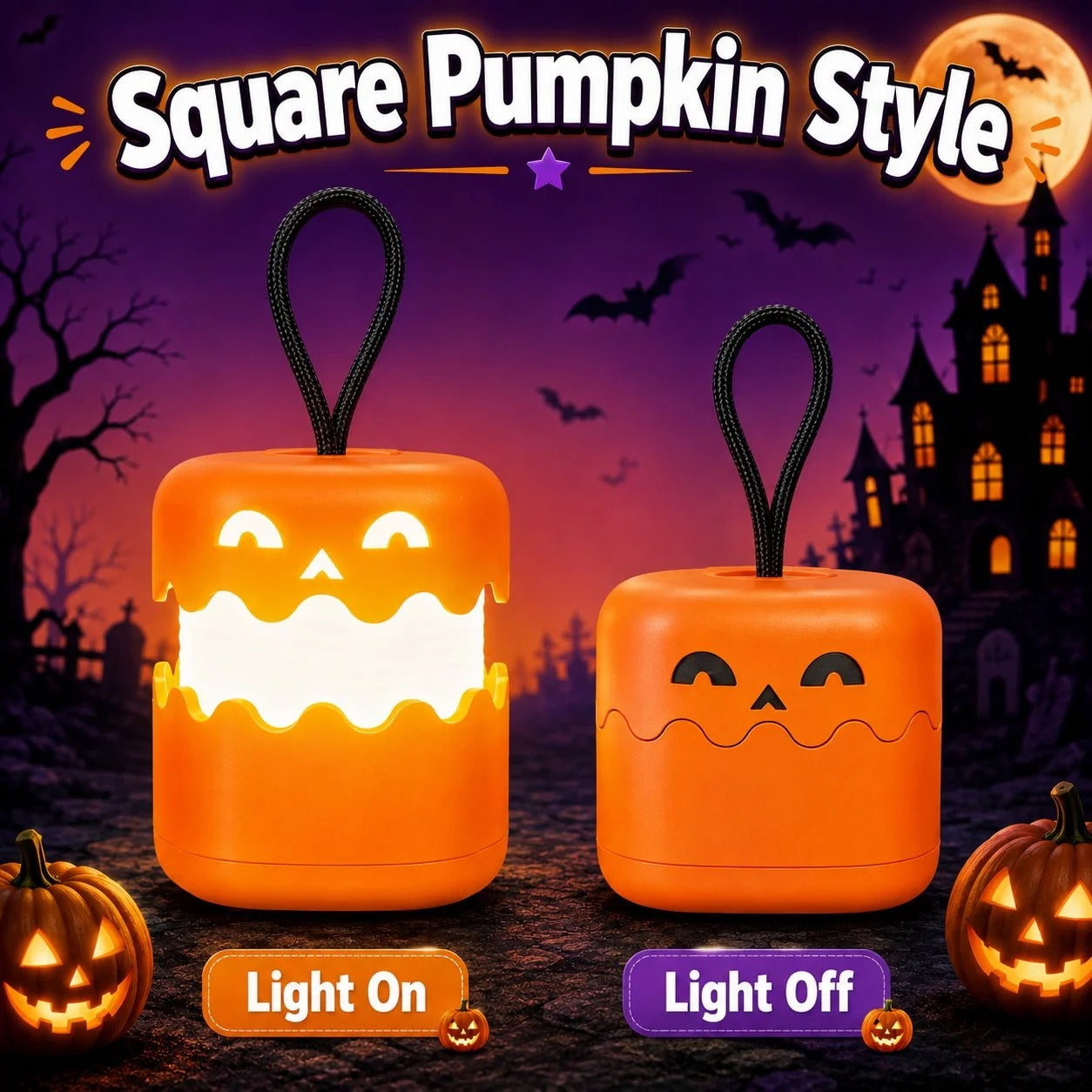 Round pumpkin lantern