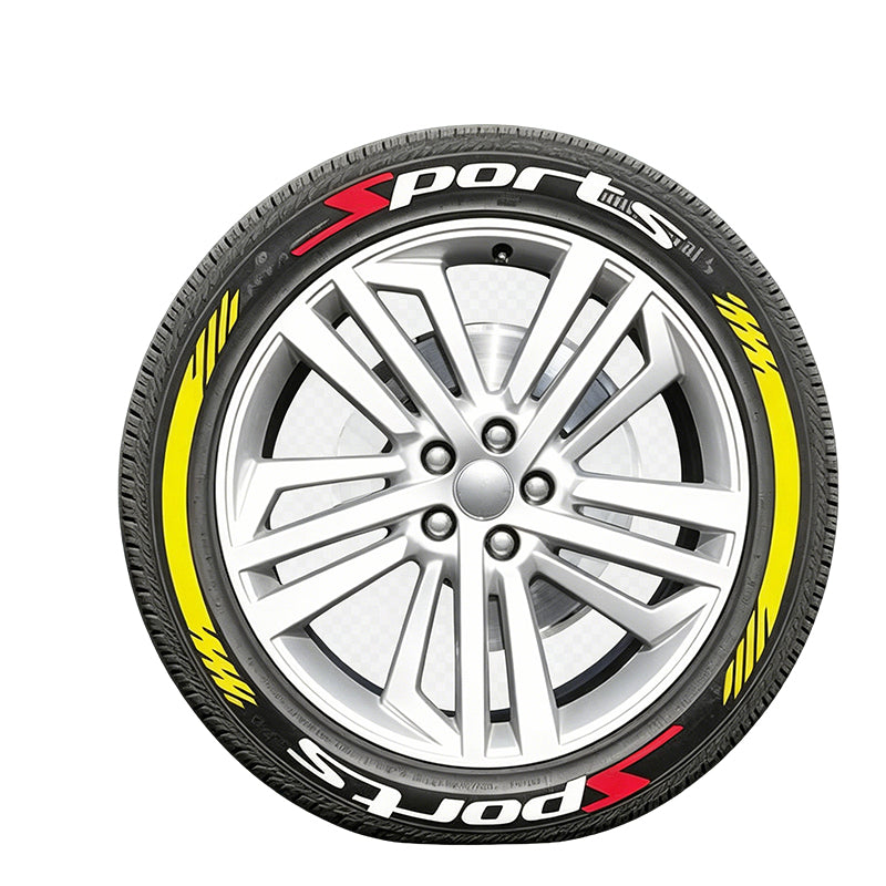 Letter Stickers + Yellow Tire Stripes
